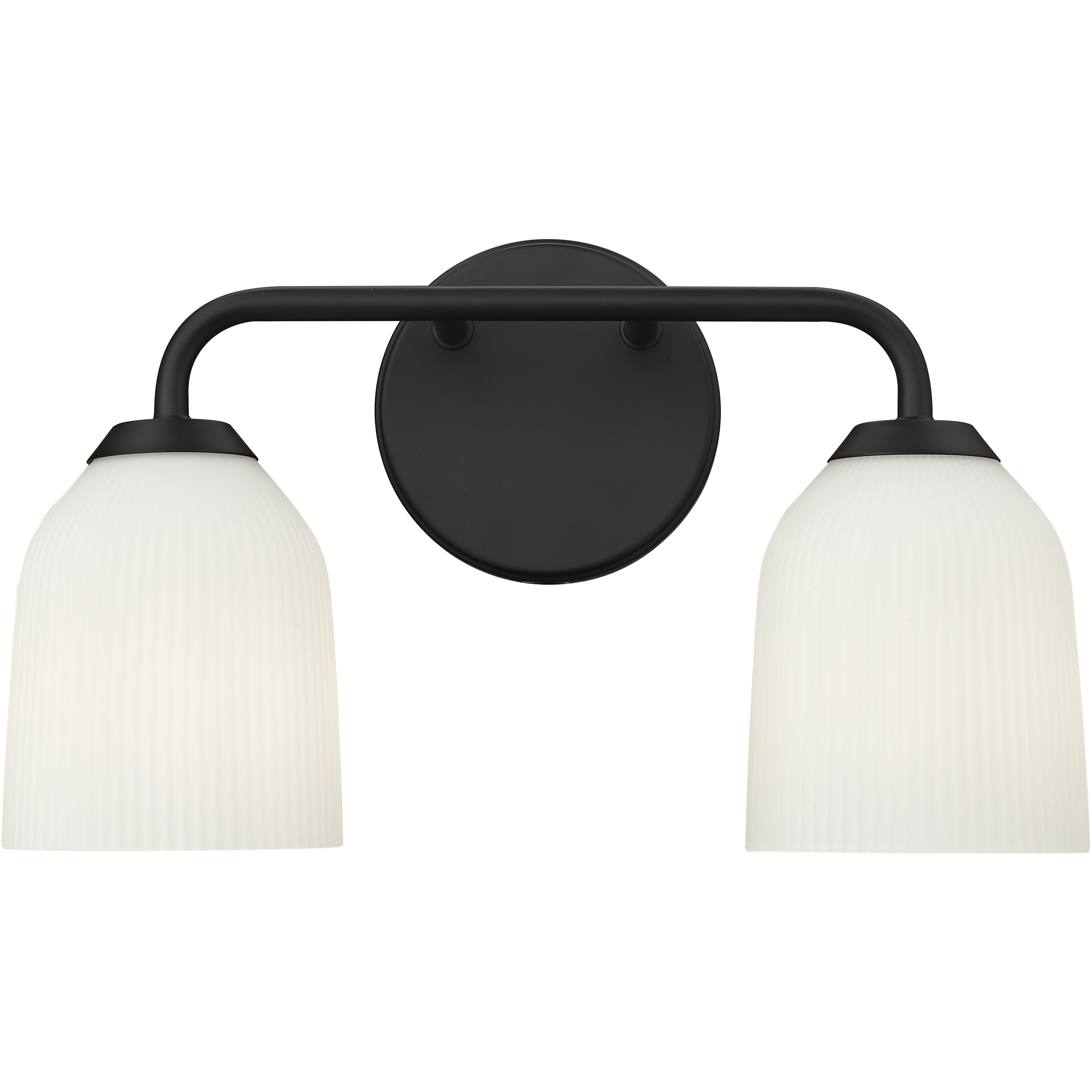 Norah 2 Light 15 inch Matte Black Bathroom Vanity Light Wall Light